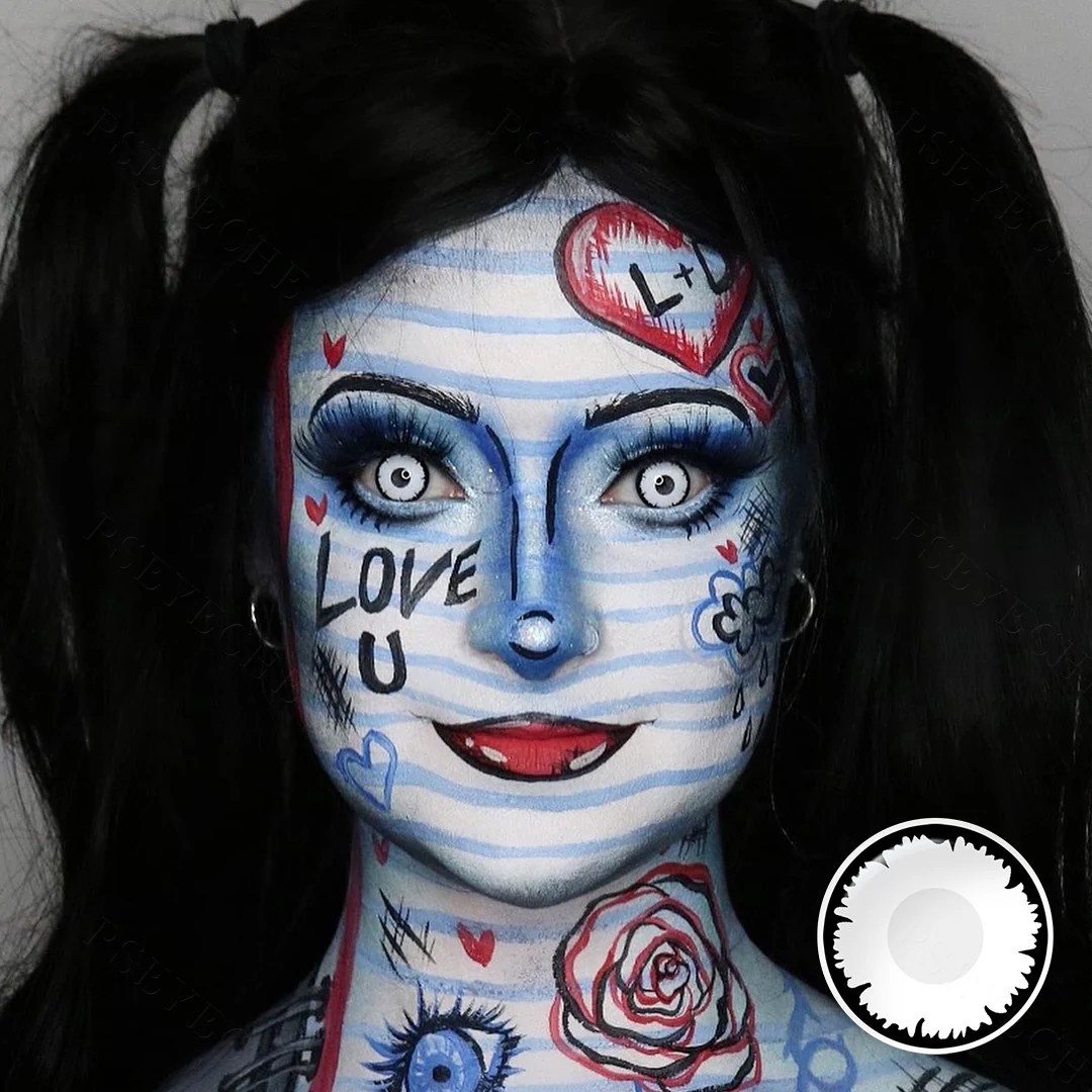 Angelic White Colored Contact Lenses | EyeKK - EyeKK