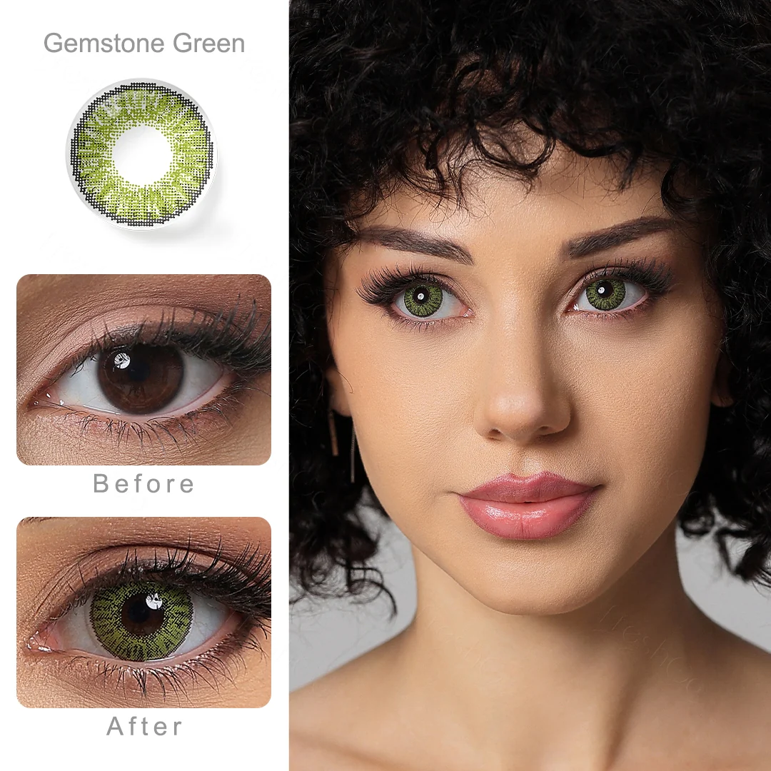 3 Tone Gemstone Green Colored Contact Lenses (U.S. Stock) | EyeKK - EyeKK