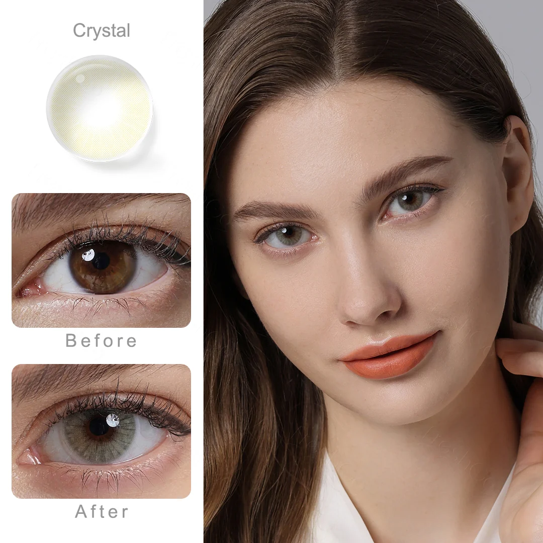 Hidrocor Crystal Yellow Colored Contact Lenses | EyeKK - EyeKK