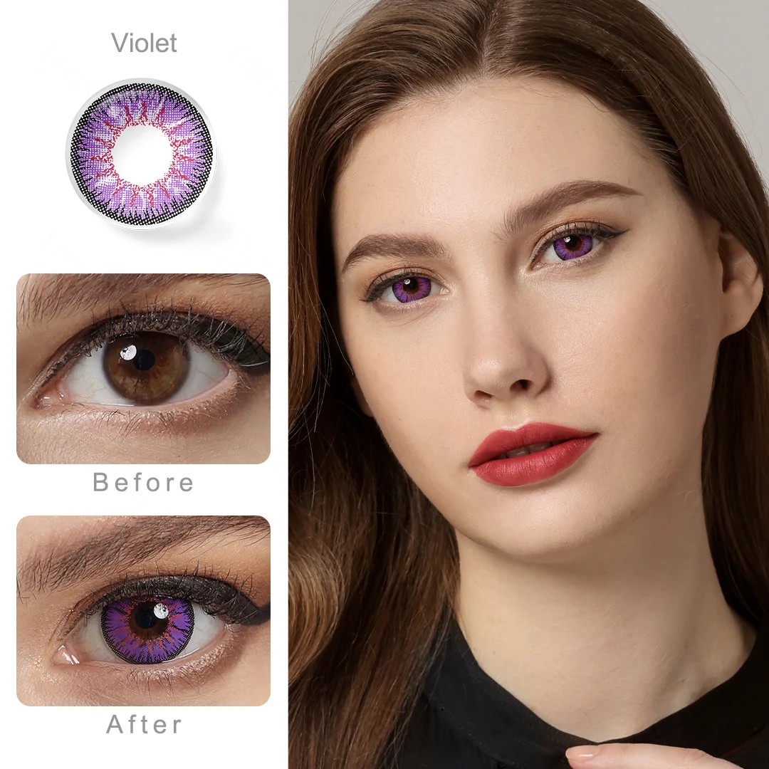 Nonno Violet Purple Colored Contact Lenses (U.S. Stock) | EyeKK - EyeKK