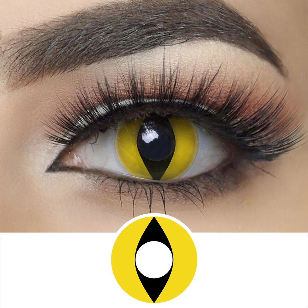 Yellow Cat Eye Halloween Contact Lenses | EyeKK - EyeKK
