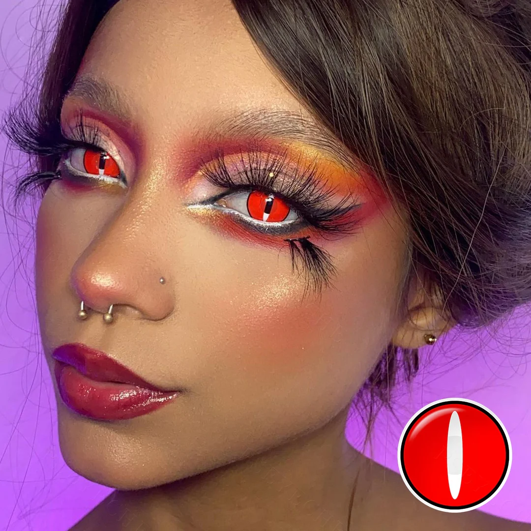 Red Demon Eyes Colored Contact Lenses | EyeKK - EyeKK