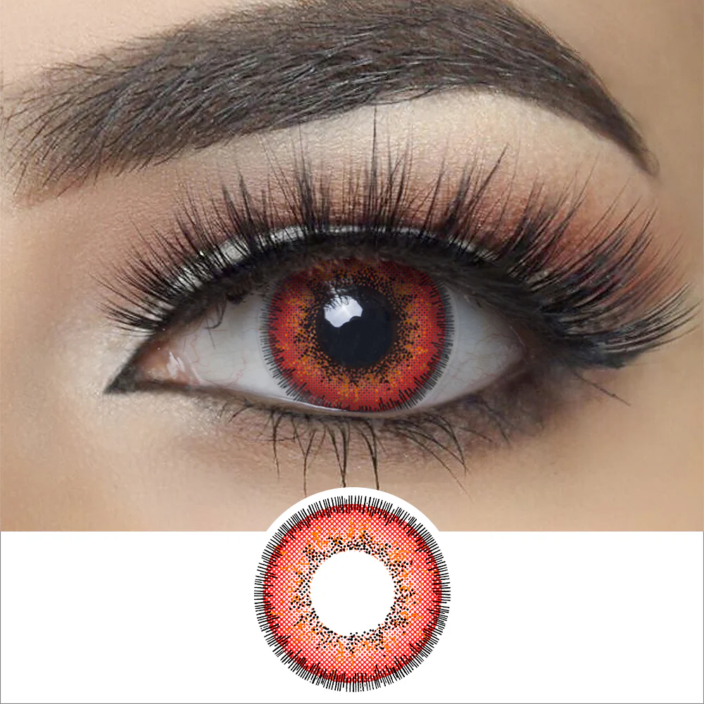 Envy Red Halloween Contact Lenses | EyeKK - EyeKK
