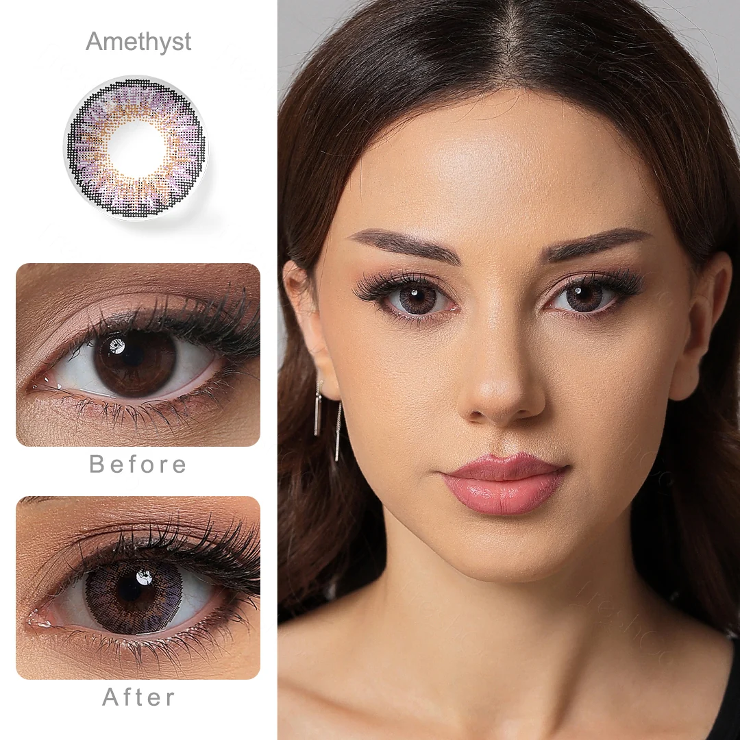 3 Tone Amethyst Colored Contact Lenses | EyeKK - EyeKK
