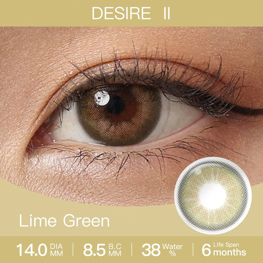 Desire Lime Green Colored Contact Lenses | EyeKK - EyeKK