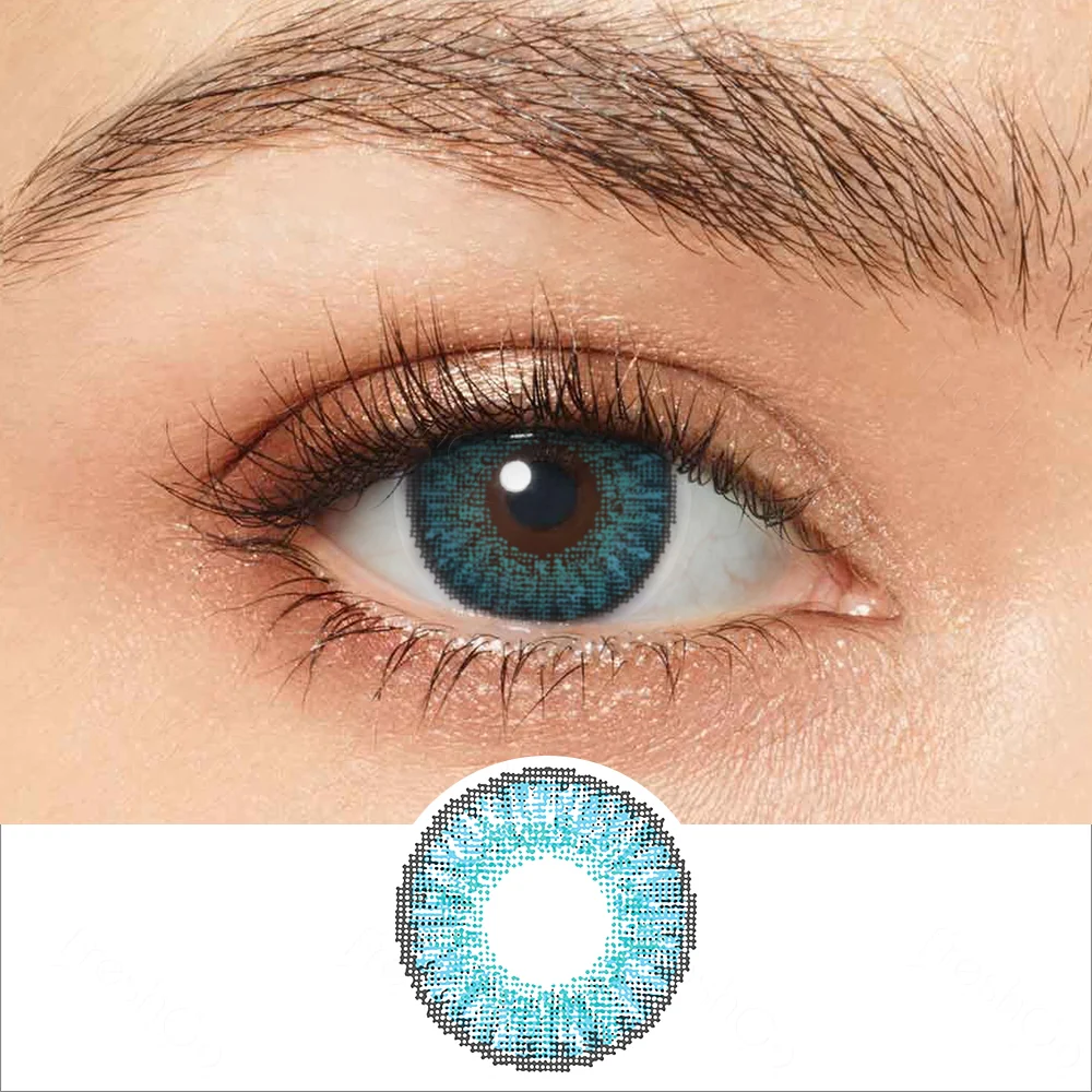 3 Tone Brilliant Blue Colored Contact Lenses (U.S. Stock) | EyeKK - EyeKK