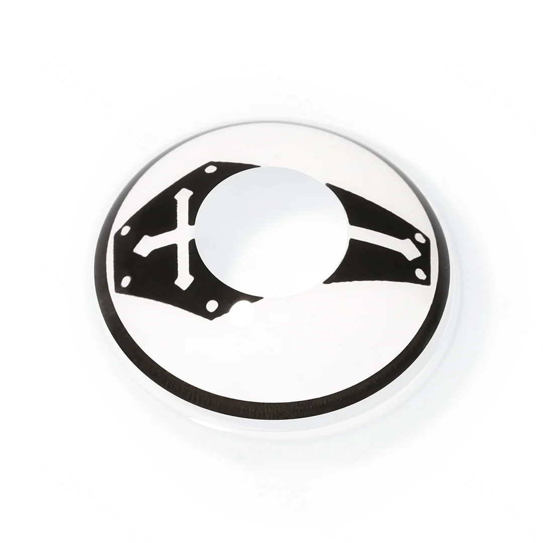 White Coffin Pattern Halloween Colored Contact Lenses | EyeKK - EyeKK