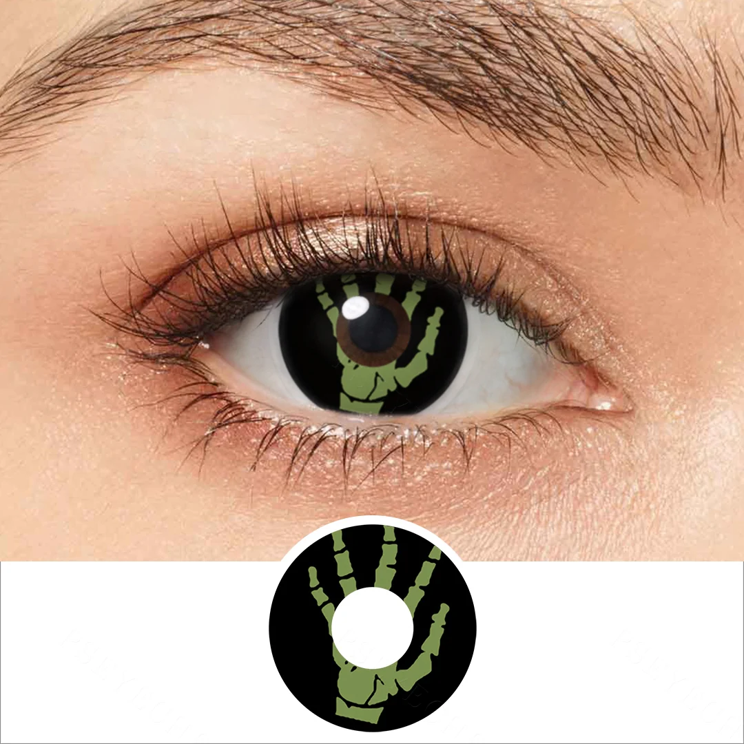 Skeleton Hands Halloween Colored Contact Lenses | EyeKK - EyeKK
