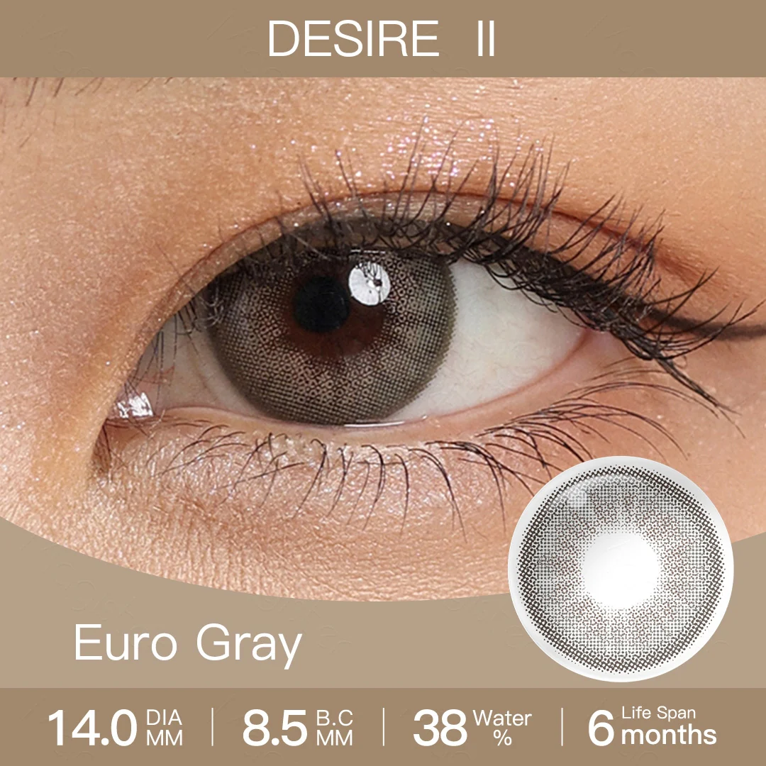 Desire Euro Gray Colored Contact Lenses | EyeKK - EyeKK