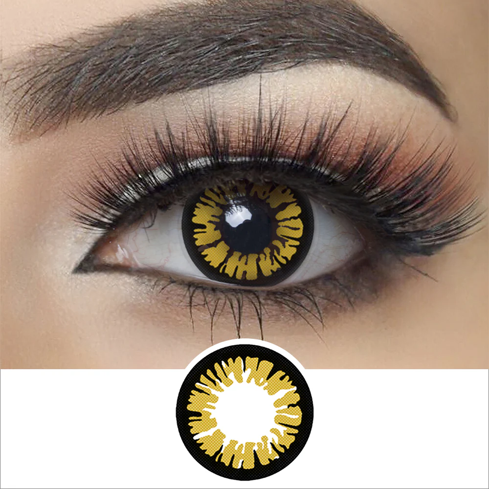 Glamor Yellow Halloween Contact Lenses | EyeKK - EyeKK