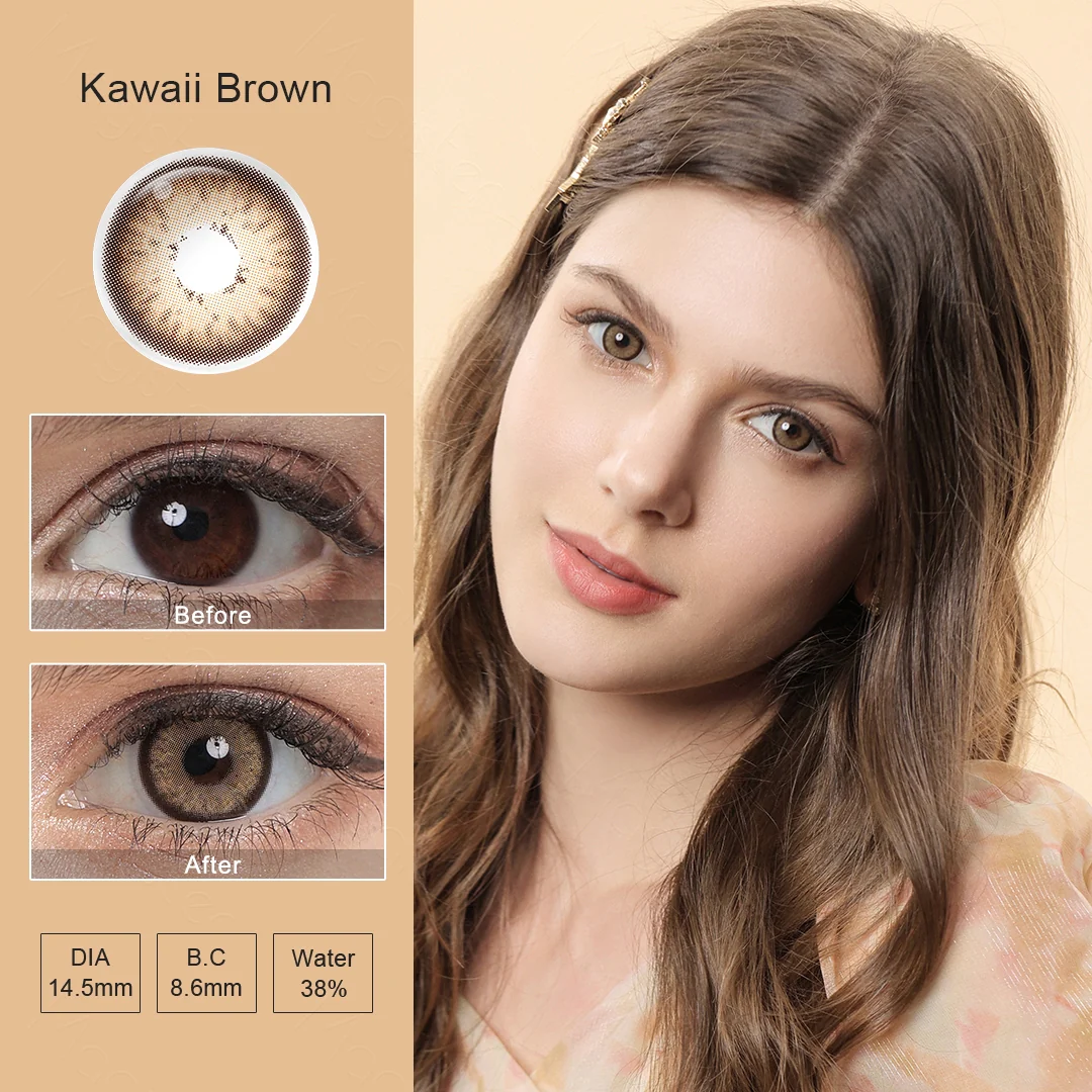 Kawaii Brown Colored Contact Lenses | EyeKK - EyeKK