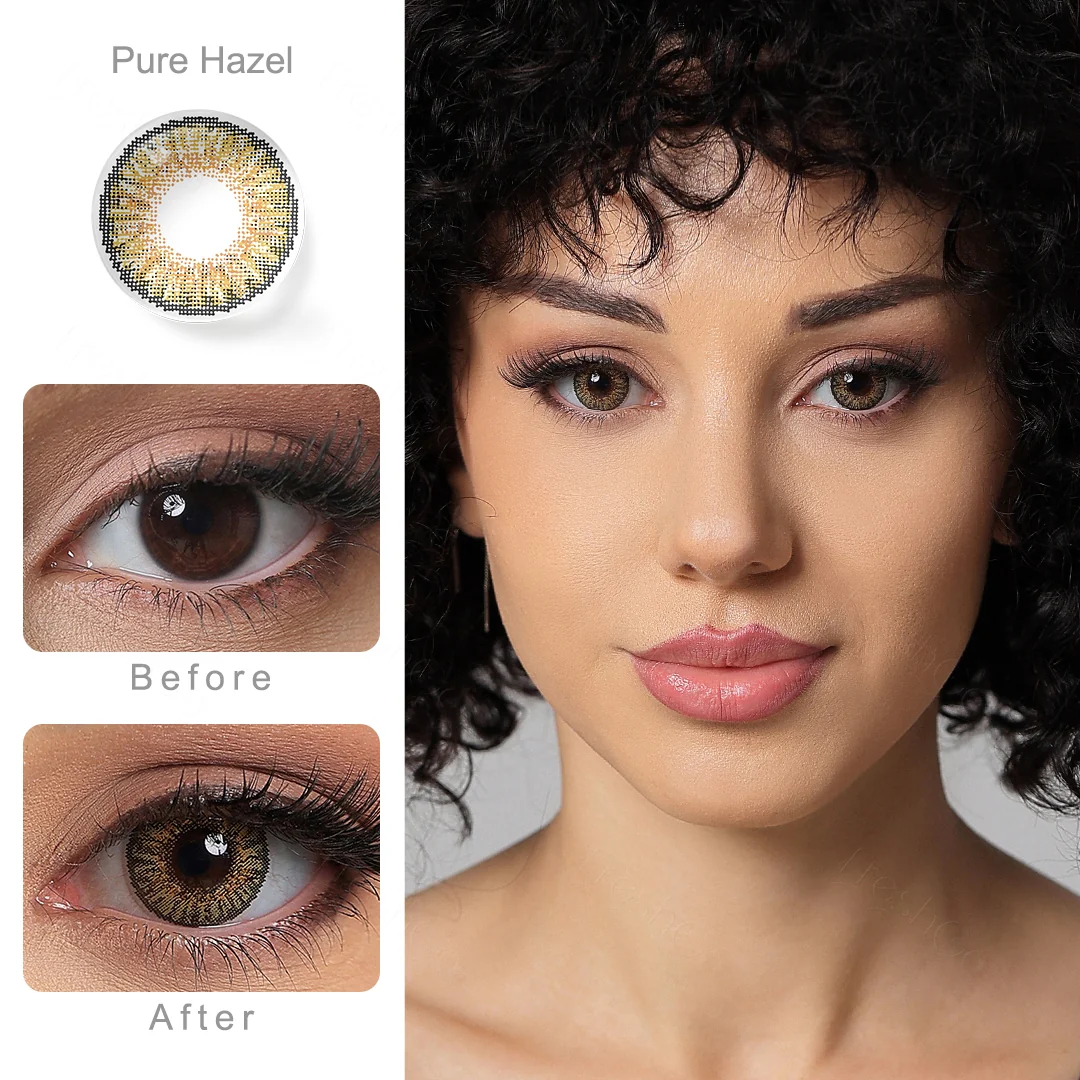 3 Tone Pure Hazel Colored Contact Lenses (U.S. Stock) | EyeKK - EyeKK