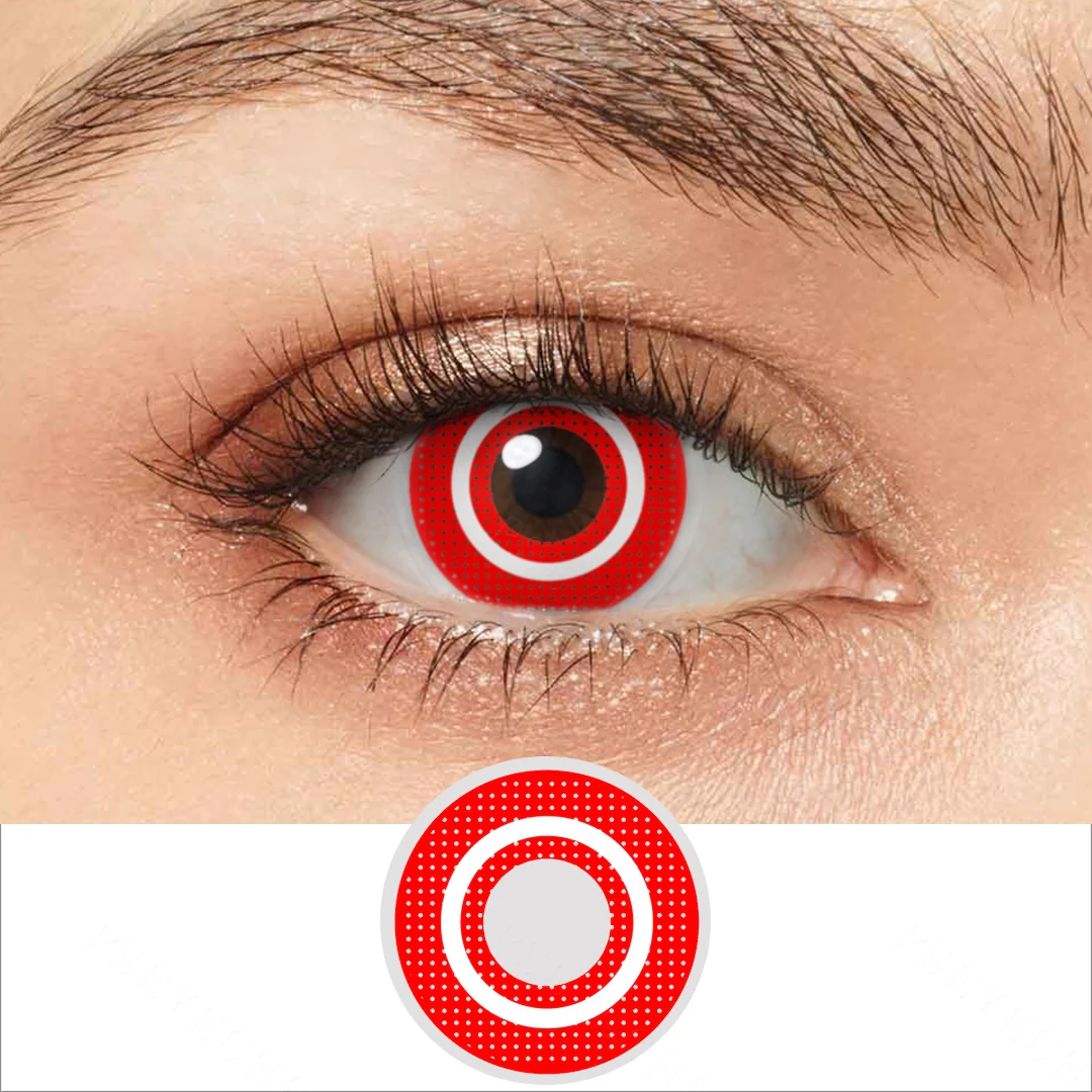 Red Circle Colored Contact Lenses | EyeKK - EyeKK