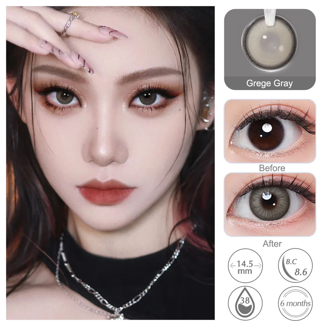 Luna Grege Gray Colored Contact Lenses | EyeKK - EyeKK