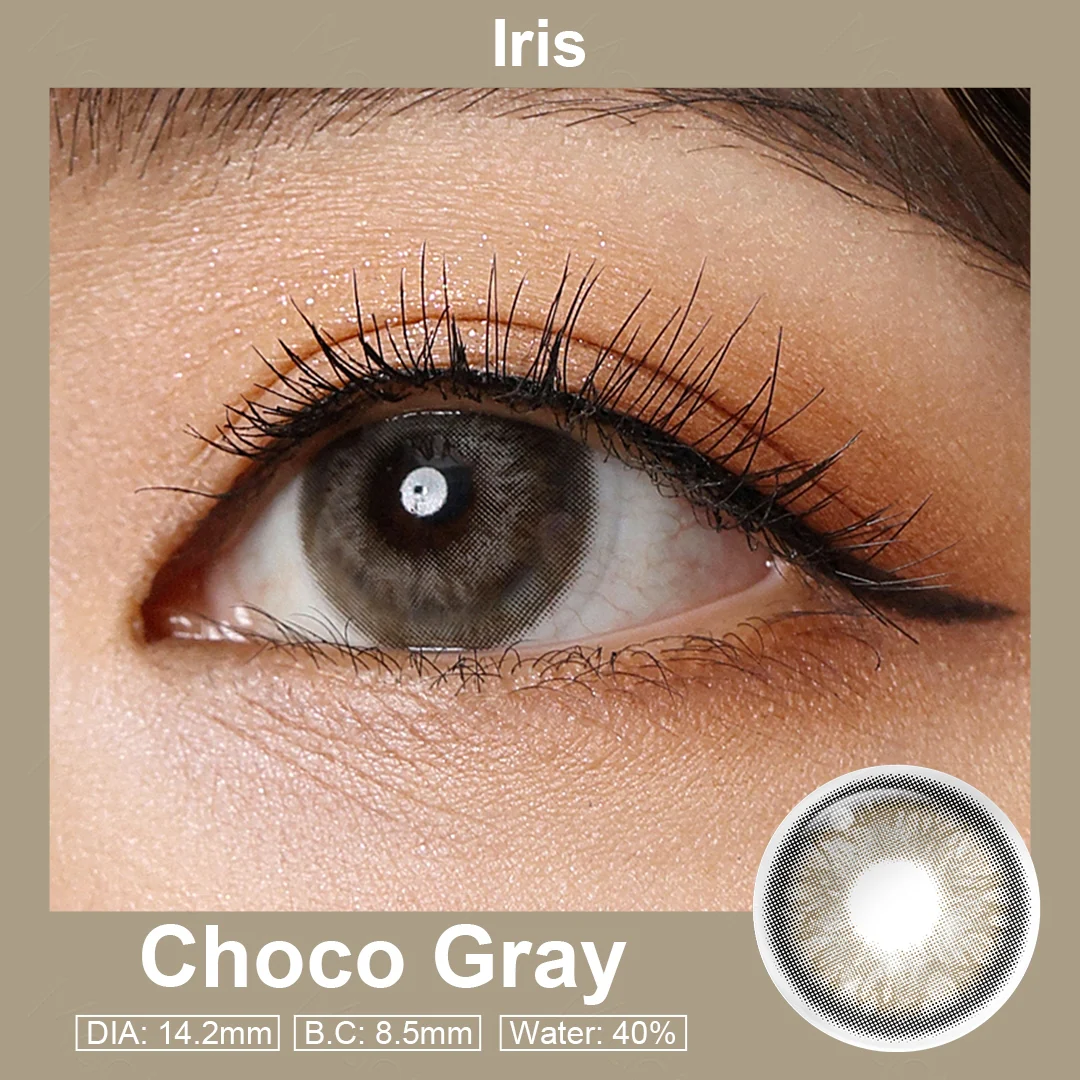 Iris Choco Gray Colored Contact Lenses | EyeKK - EyeKK
