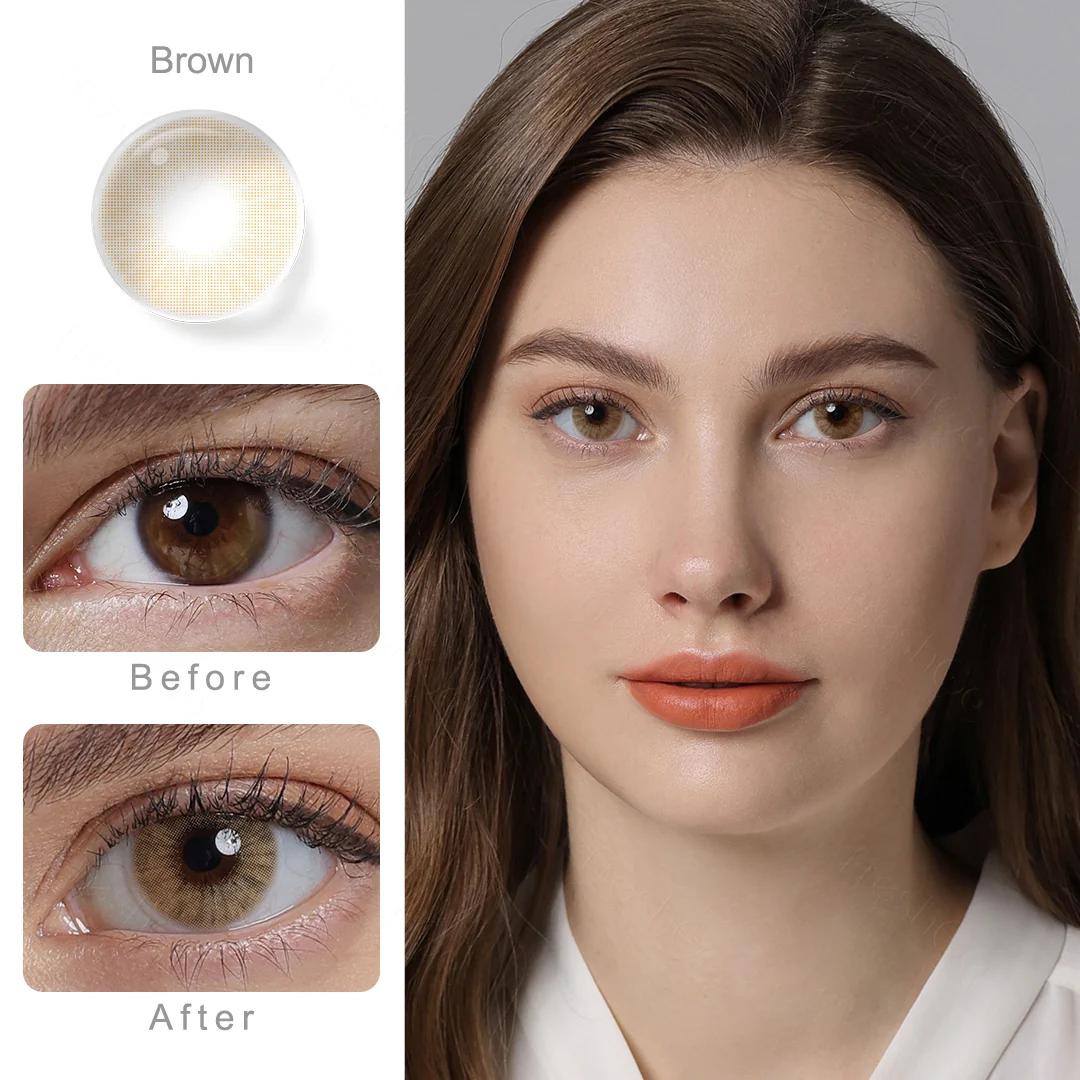 Hidrocor II Honey Brown Colored Contact Lenses | EyeKK - EyeKK