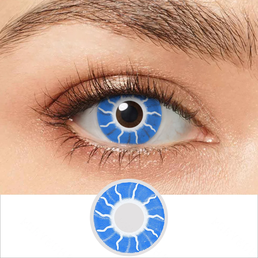 Blue Lightning Colored Contact Lenses | EyeKK - EyeKK