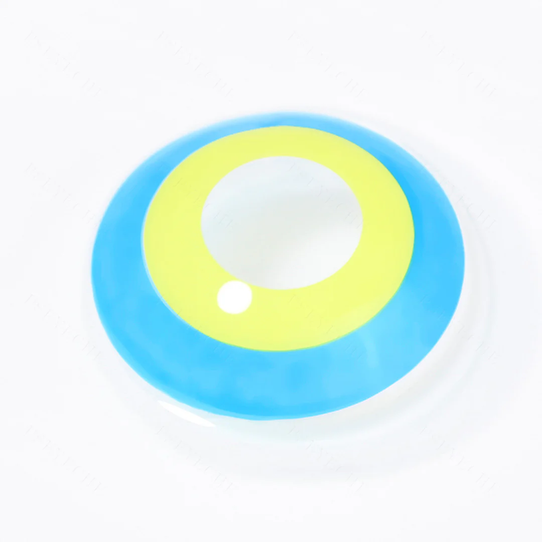 Blue and Yellow Circle Halloween Contact Lenses | EyeKK - EyeKK