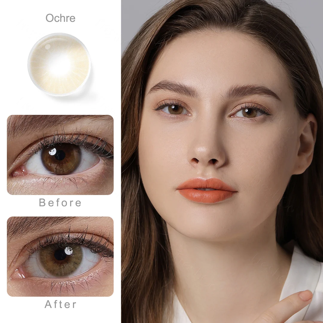 Hidrocor Ochre Brown Contact Lenses | EyeKK - EyeKK