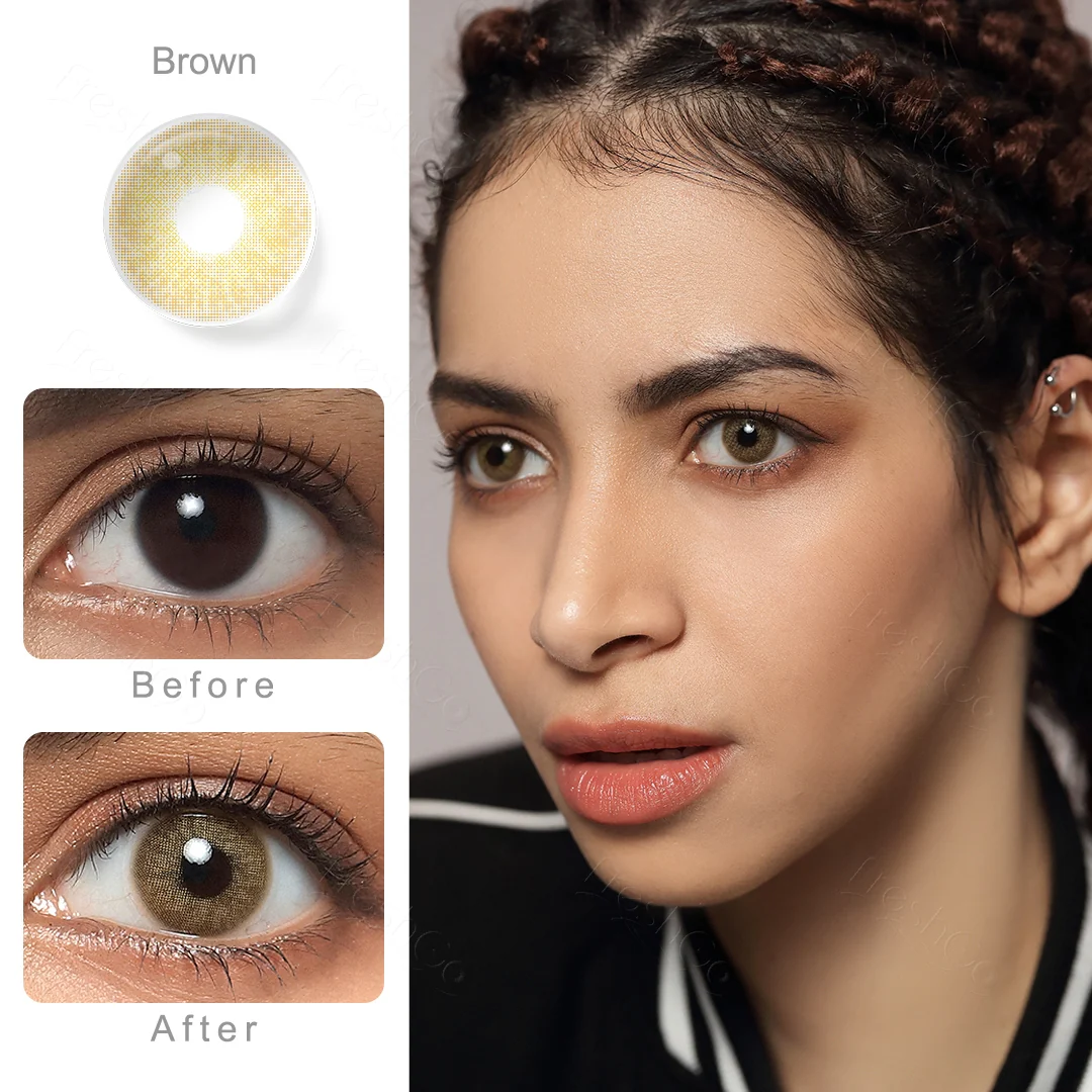 Cloud Brown Colored Contact Lenses | EyeKK - EyeKK