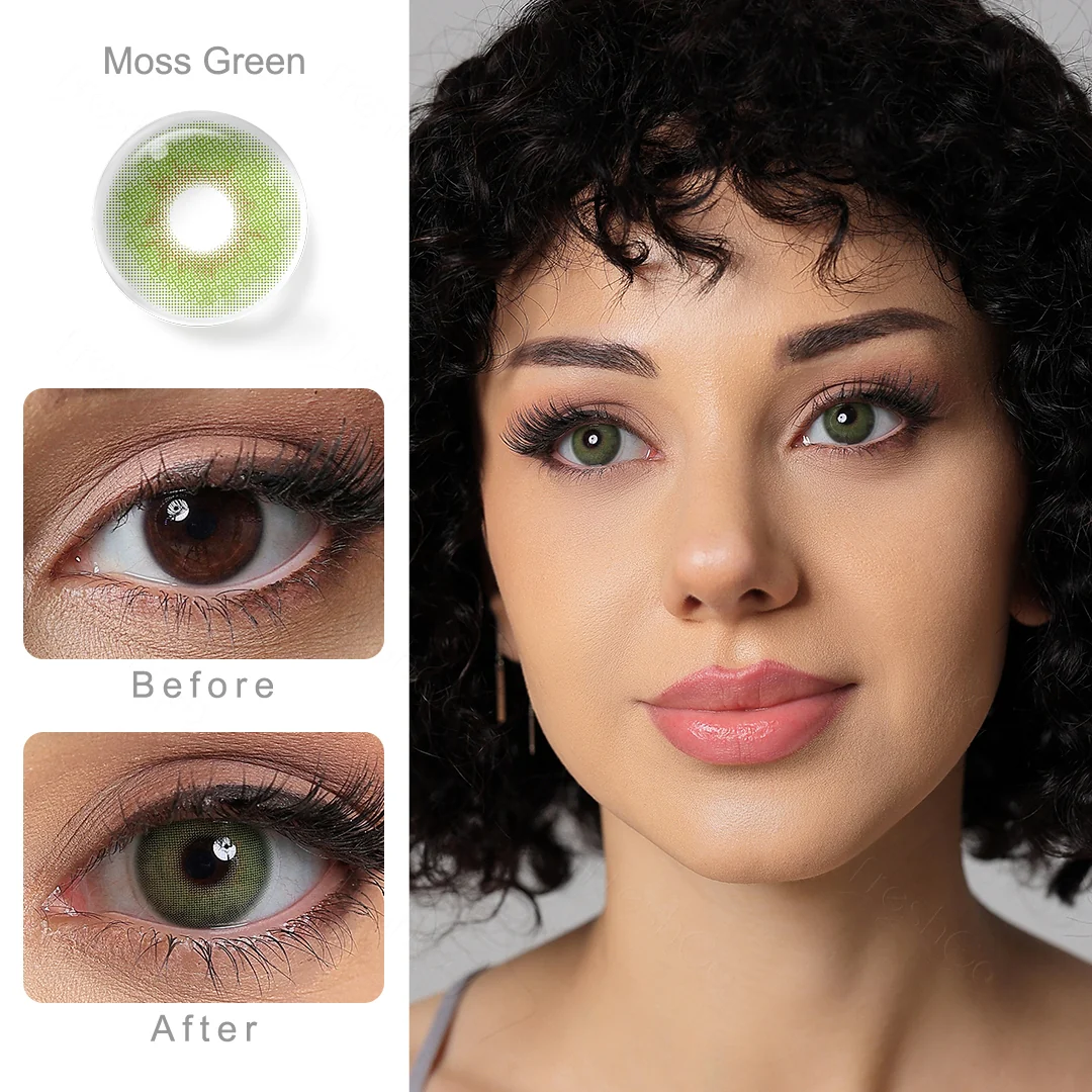 Mori Moss Green Colored Contact Lenses | EyeKK - EyeKK