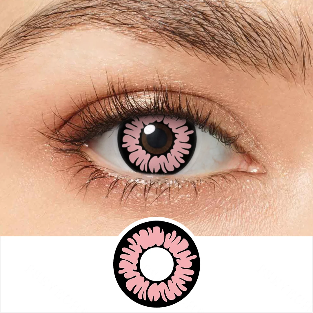 Demon Glamor Pink Cosplay Colored Contact Lenses | EyeKK - EyeKK