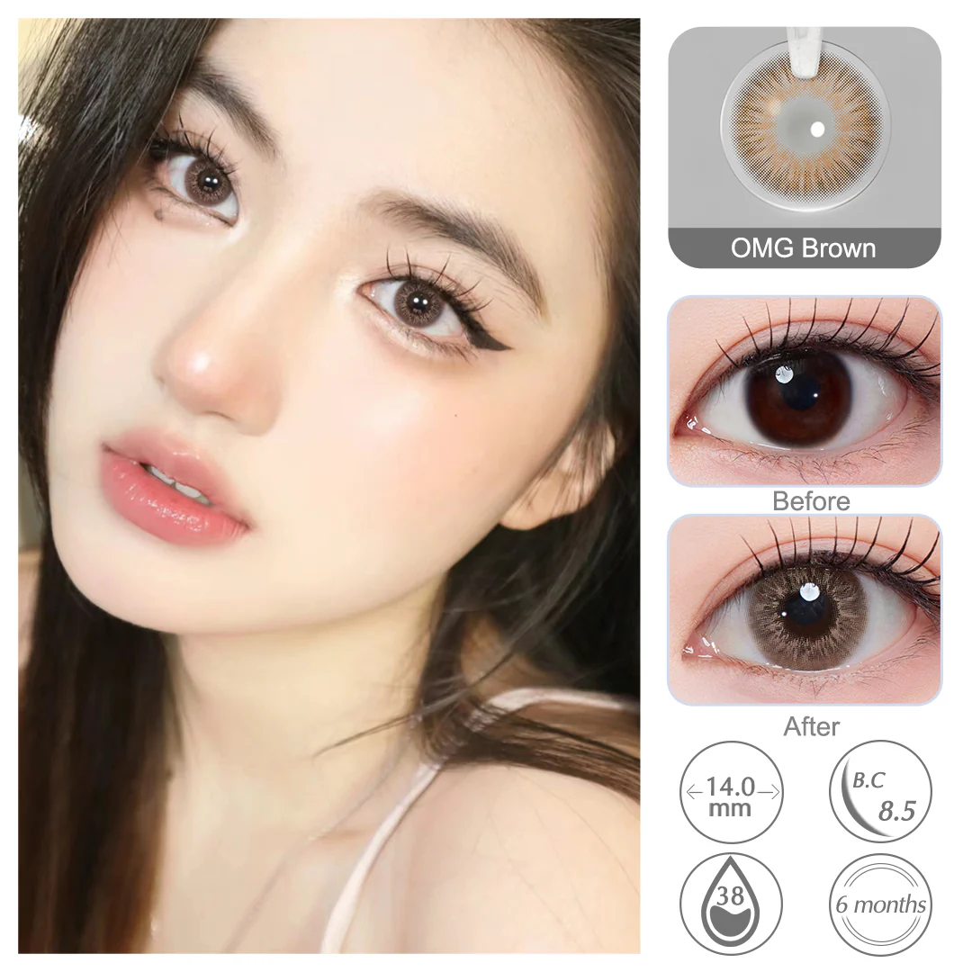 OMG Brown Colored Contact Lenses | EyeKK - EyeKK