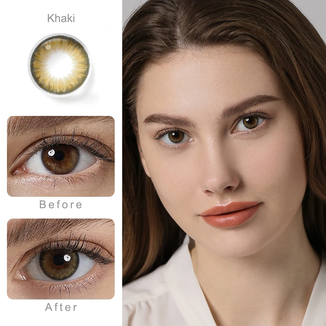 Pro Khaki Brown Colored Contact Lenses | EyeKK - EyeKK