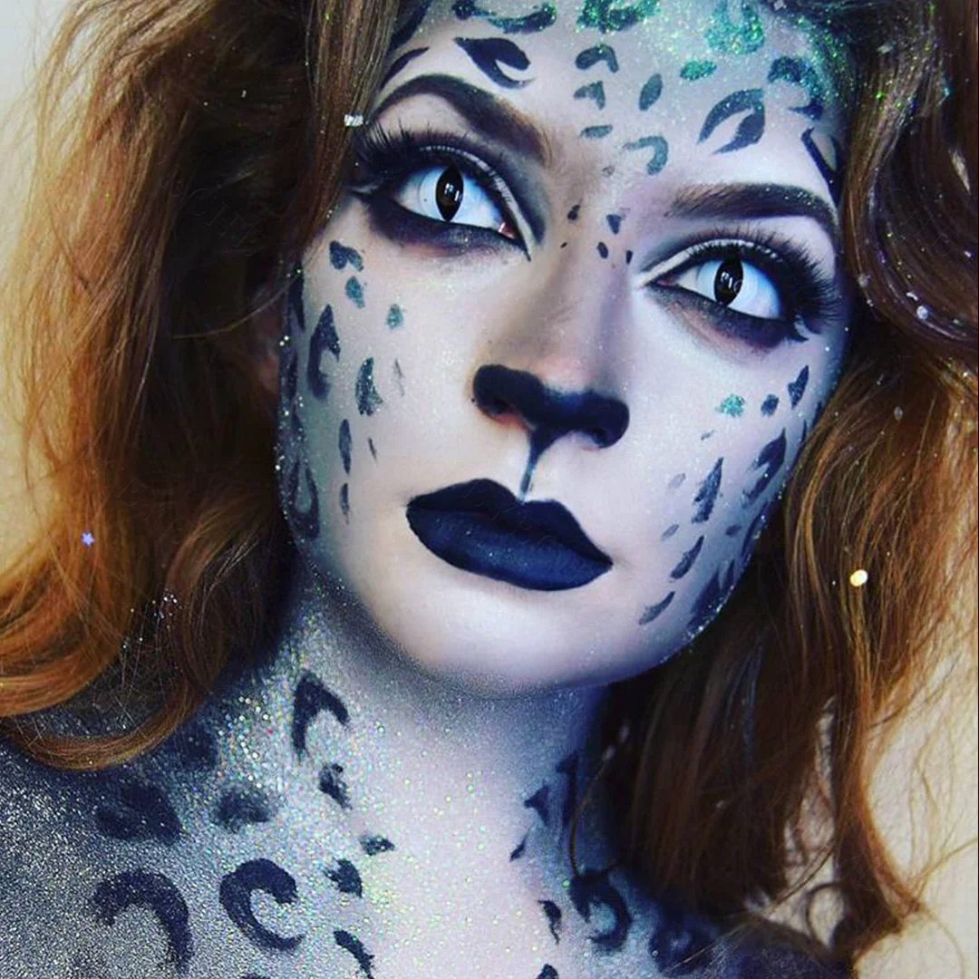 White Cat Eye Halloween Contact Lenses | EyeKK - EyeKK