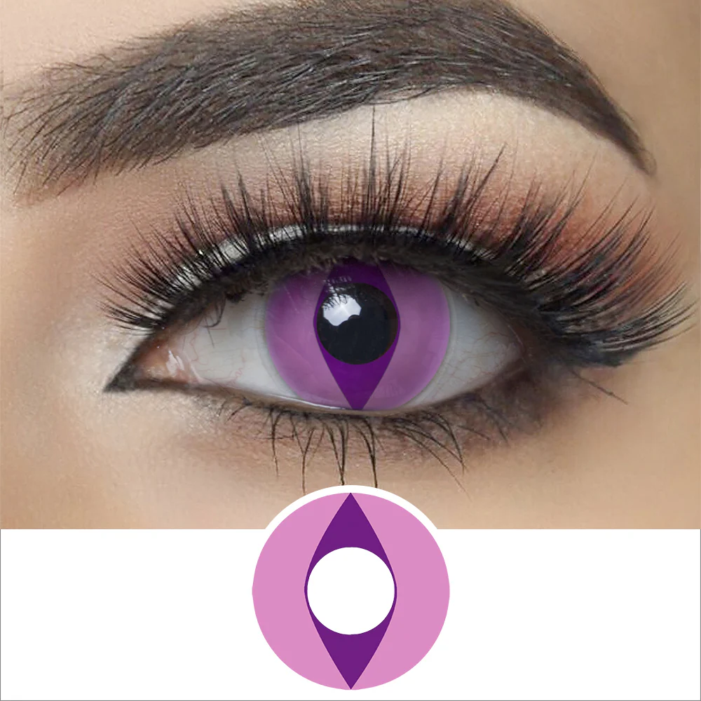 Violet Cat Eye Halloween Contact Lenses | EyeKK - EyeKK