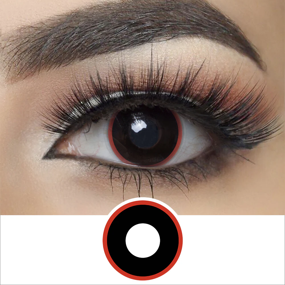 Red Rim Halloween Contact Lenses | EyeKK - EyeKK