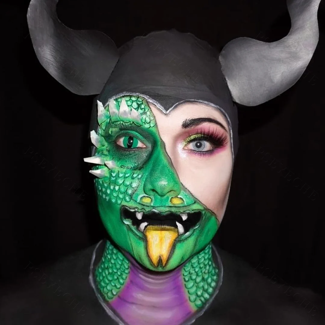 Green Cat Eye Halloween Contact Lenses | EyeKK - EyeKK