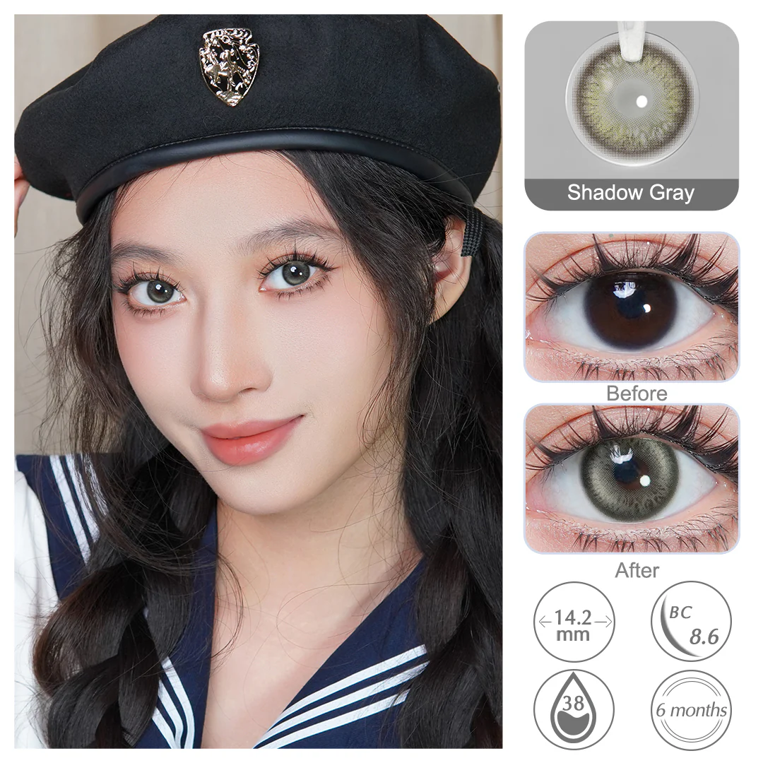 BLUSH GIRL Shadow Gray Contact Lenses | EyeKK - EyeKK