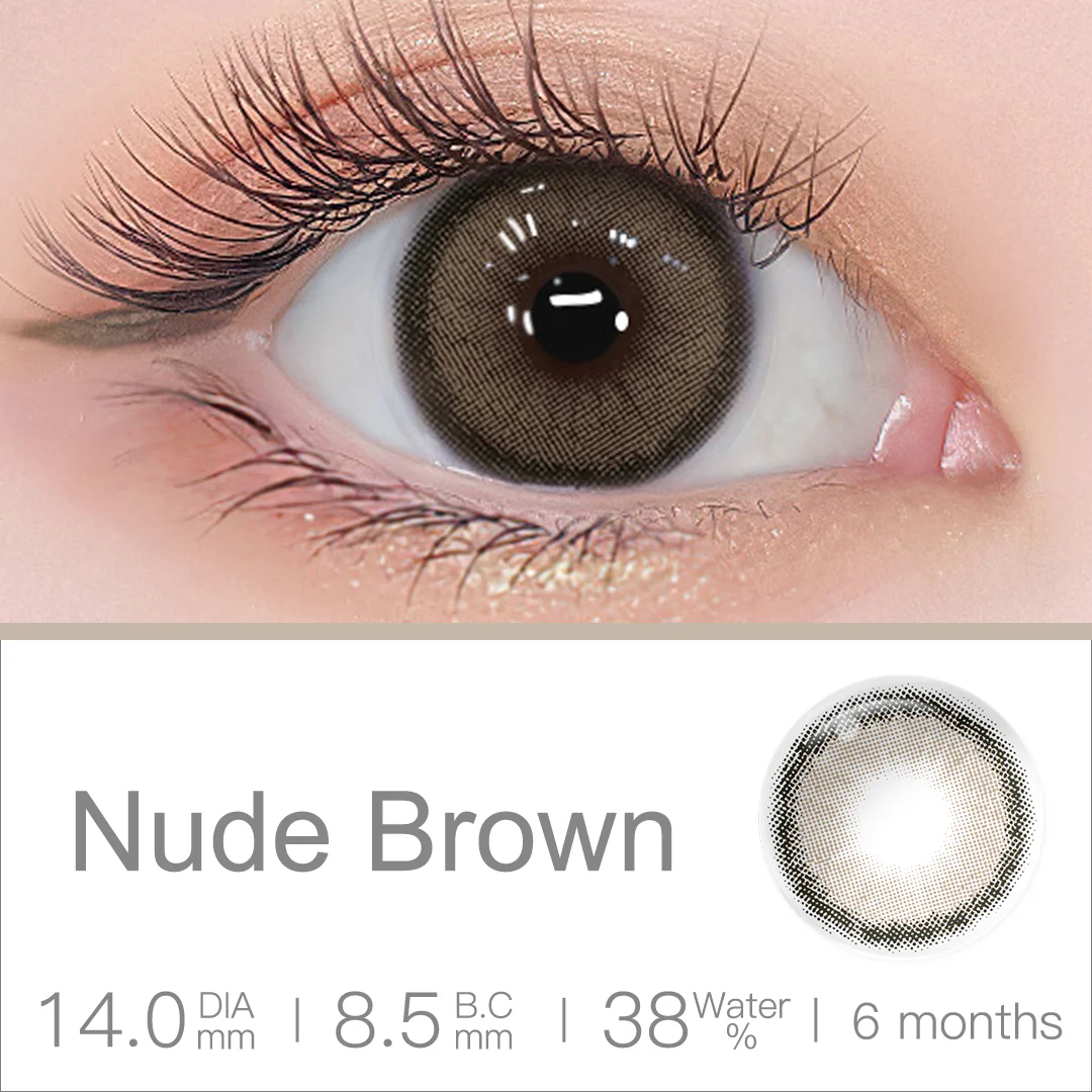 Roze Nude Brown Colored Contact Lenses | EyeKK - EyeKK