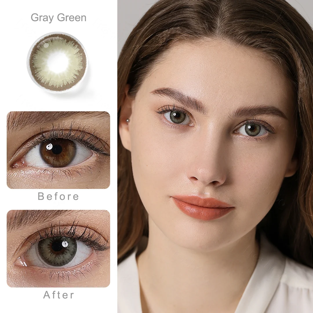 Diamond Gray Green Colored Contact Lenses | EyeKK - EyeKK