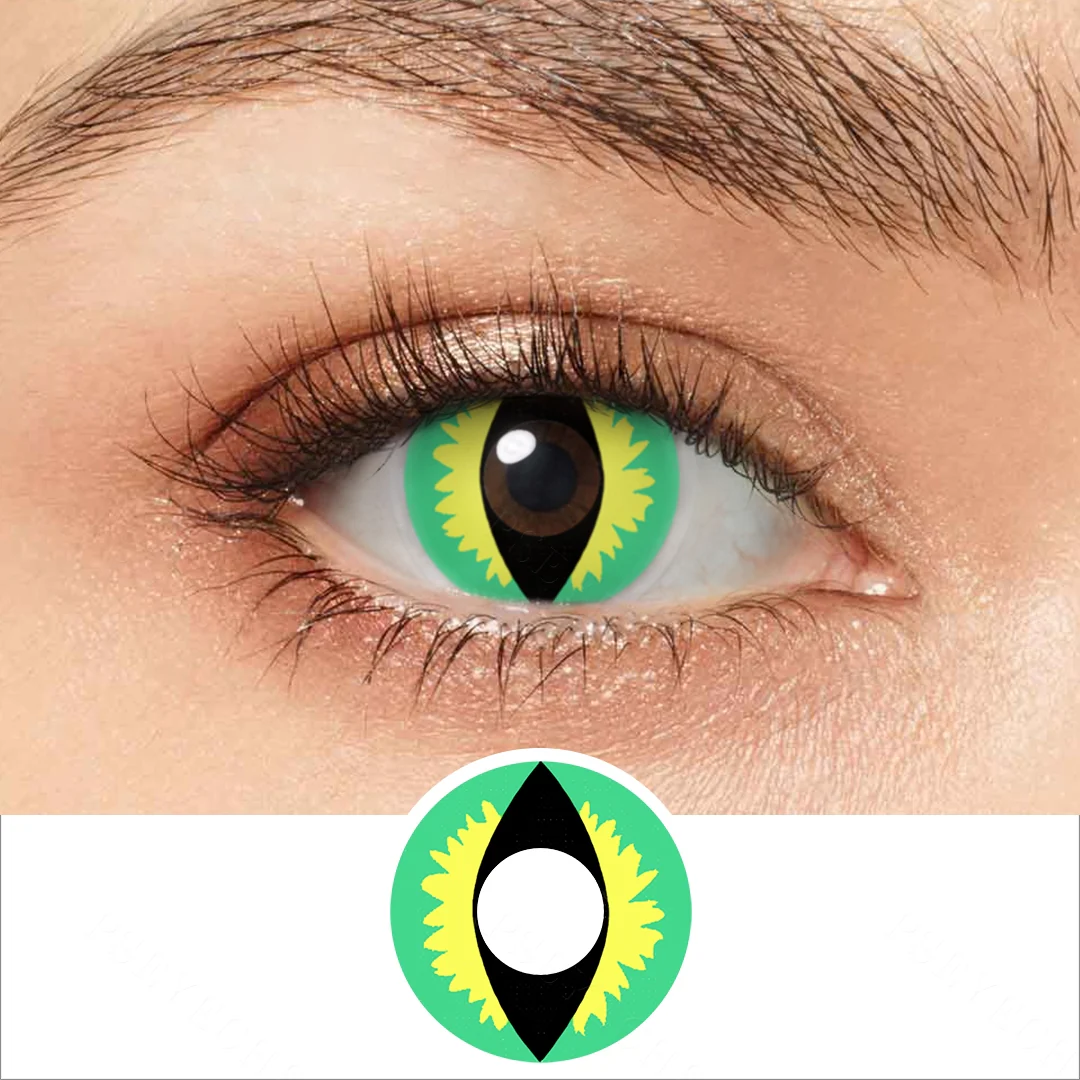 Green Dragon Eye Colored Contact Lenses | EyeKK - EyeKK