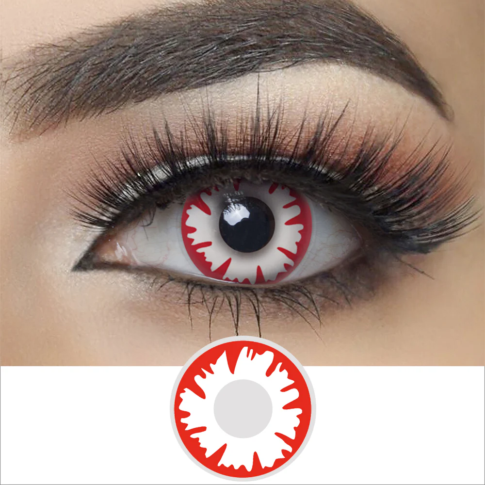 White Demon Halloween Contact Lenses | EyeKK - EyeKK