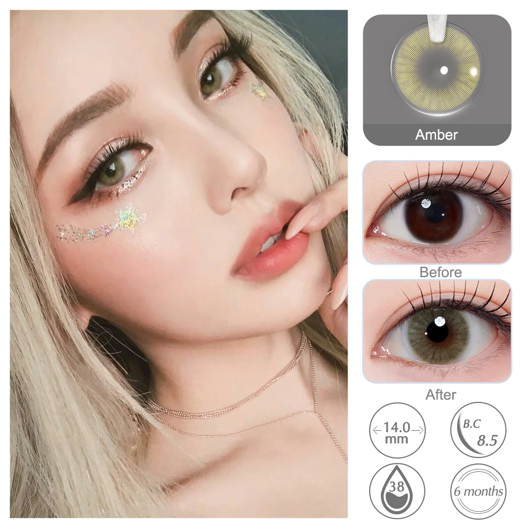 Queen Amber Colored Contact Lenses | EyeKK - EyeKK