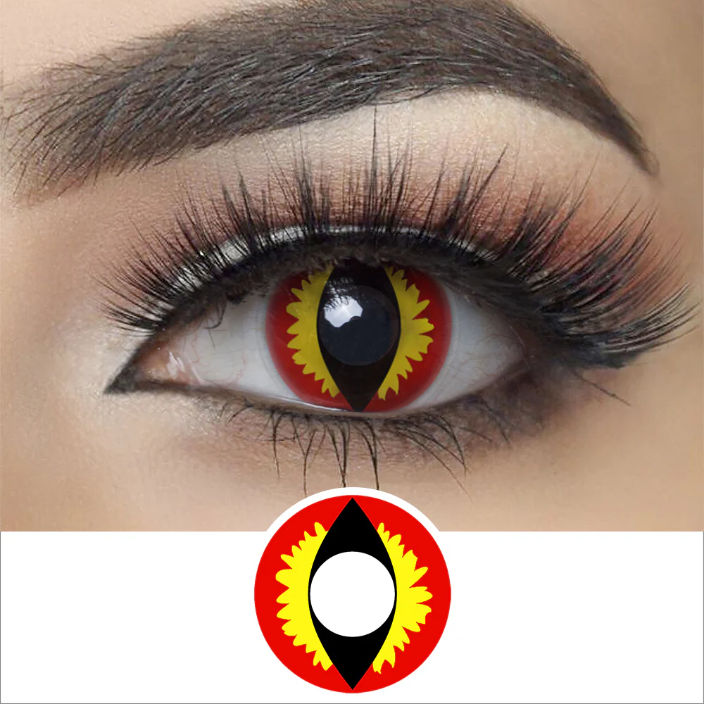 Red Lizard Halloween Contact Lenses | EyeKK - EyeKK