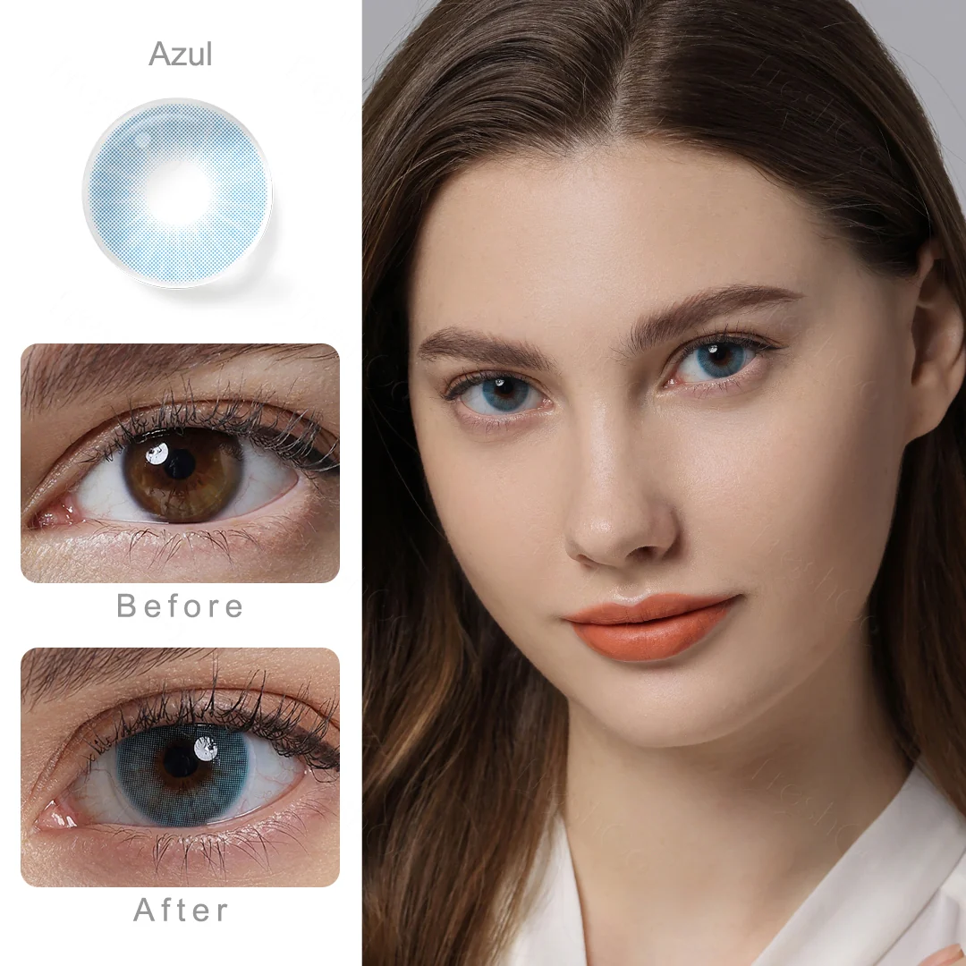 Hidrocor Azul Blue Colored Contact Lenses | EyeKK - EyeKK