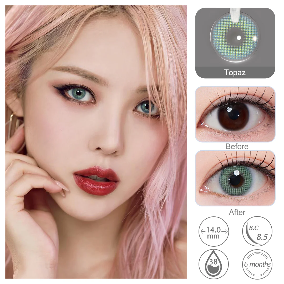 Queen Topaz Blue Colored Contact Lenses | EyeKK - EyeKK