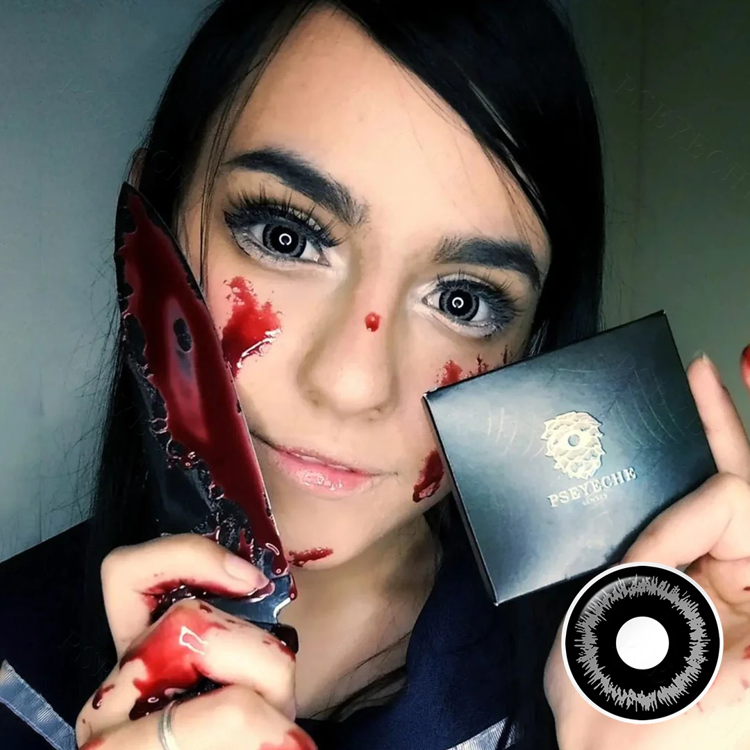 Shimmering Grey Circle Colored Contact Lenses | EyeKK - EyeKK