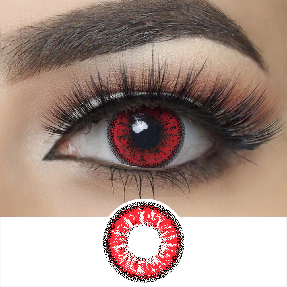 Dolly Eye Red Halloween Contact Lenses | EyeKK - EyeKK