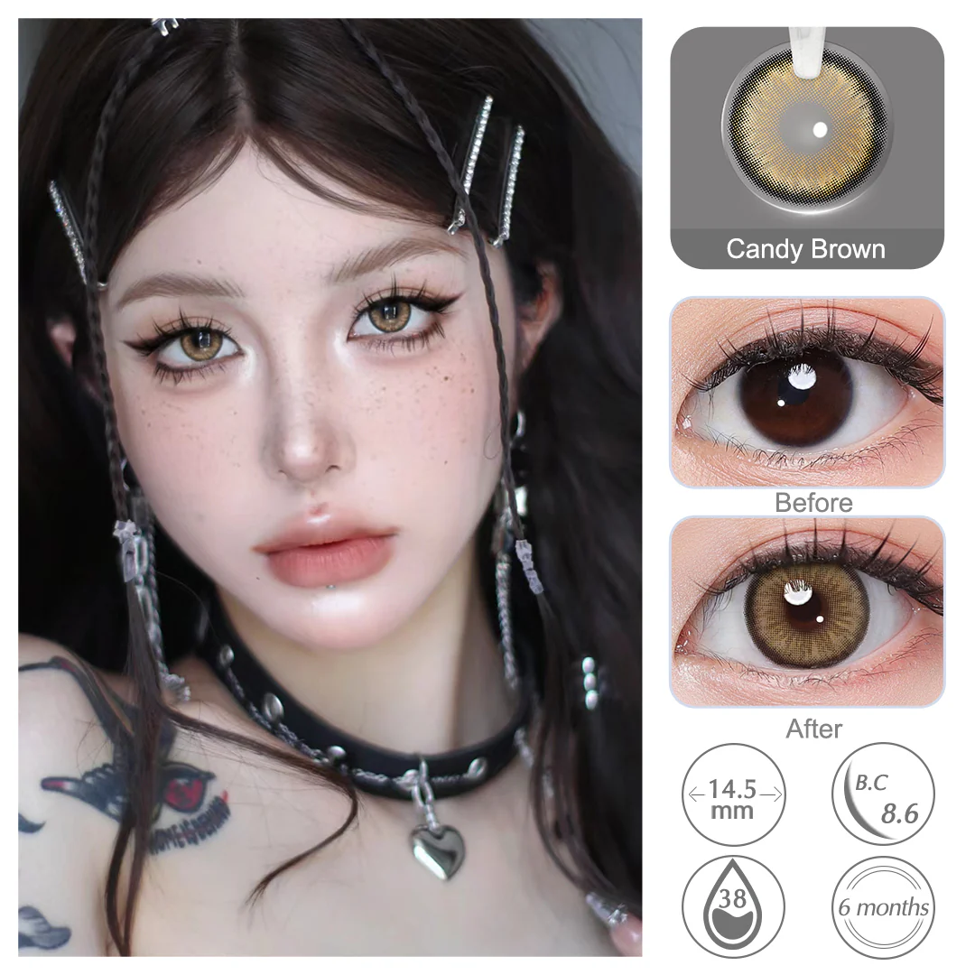 Diamond Candy Brown Colored Contact Lenses | EyeKK - EyeKK