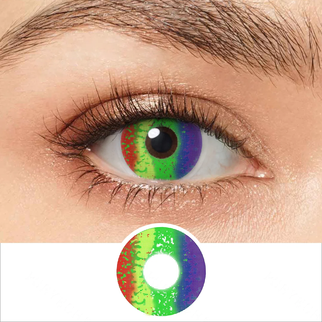 Rainbow Eye Colored Contact Lenses | EyeKK - EyeKK