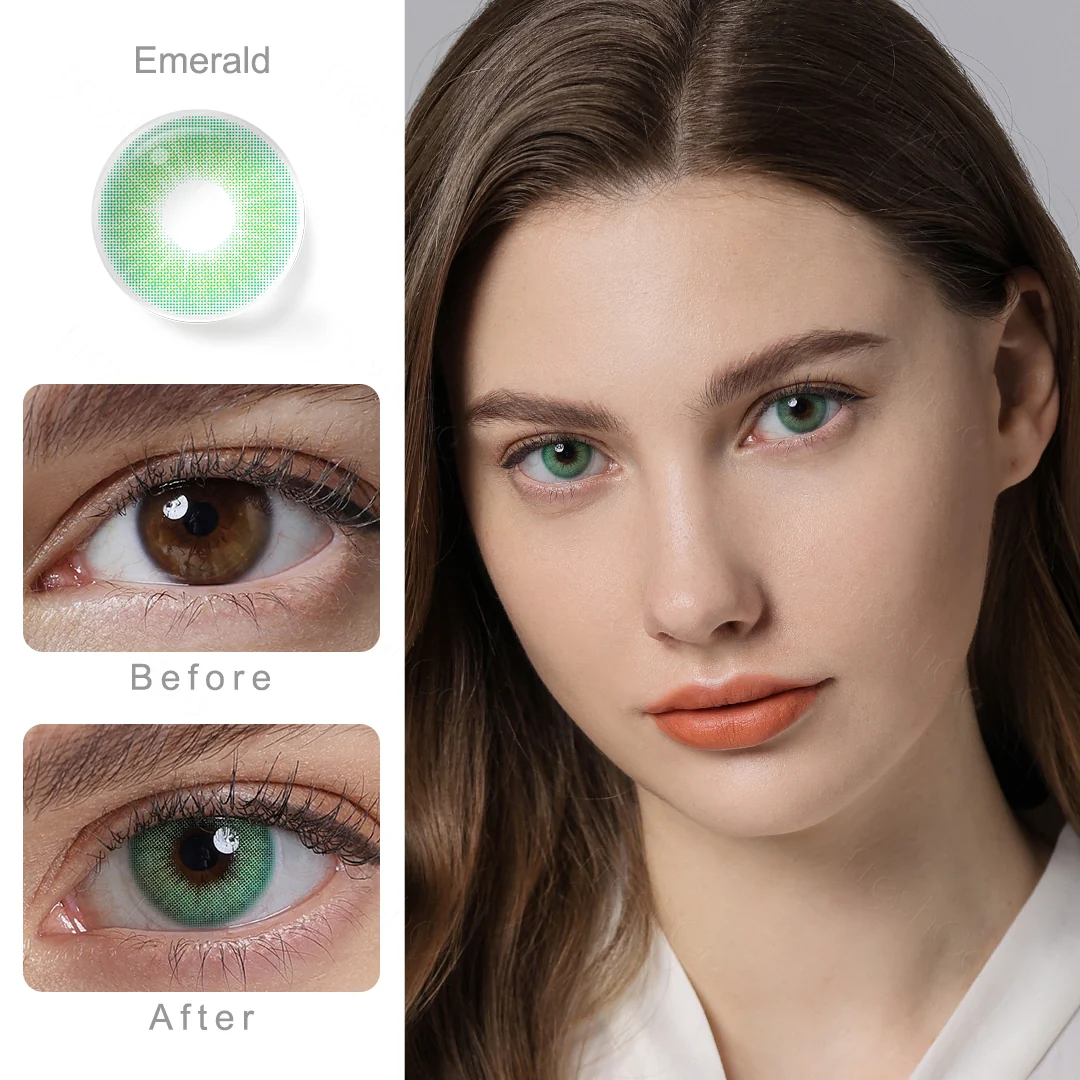 Hidrocor Emerald Green Colored Contact Lenses | EyeKK - EyeKK