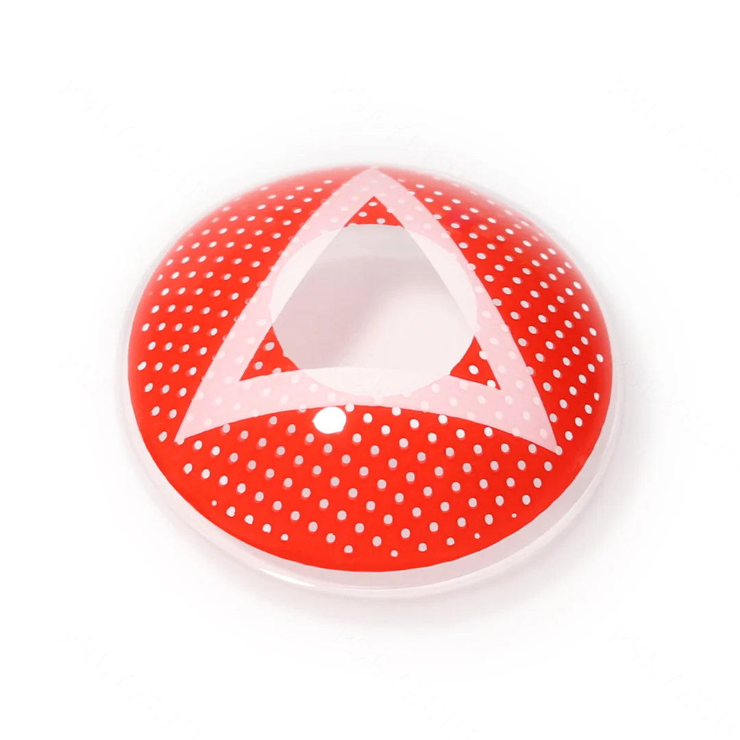 Red Triangle Colored Contact Lenses | EyeKK - EyeKK