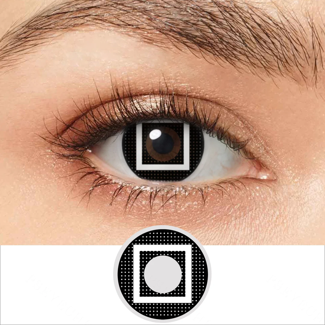 Black Square Colored Contact Lenses | EyeKK - EyeKK