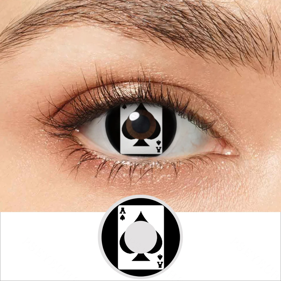 Ace Of Spades Card Colored Contact Lenses | EyeKK - EyeKK