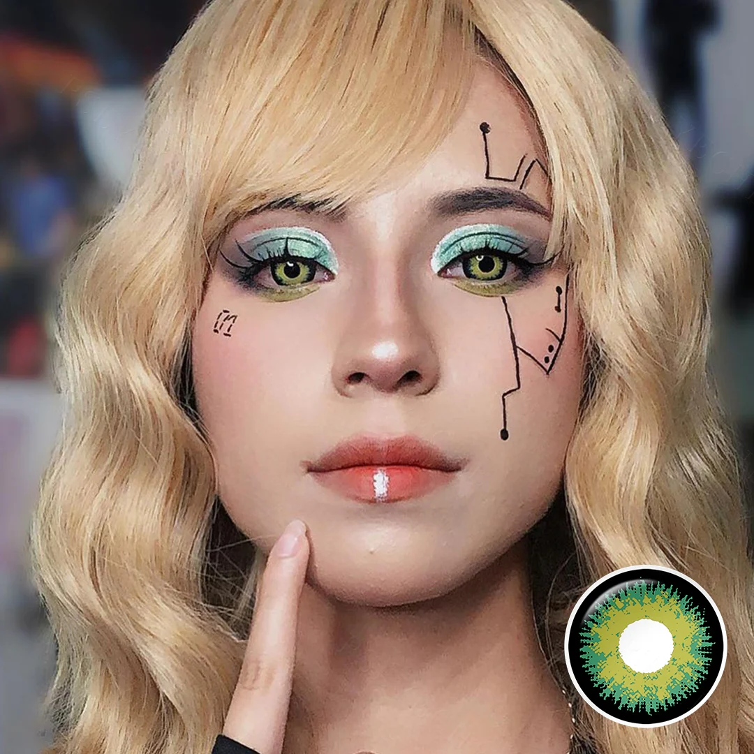 Maleficent Emerald Green Theatrical Contact Lenses | EyeKK - EyeKK